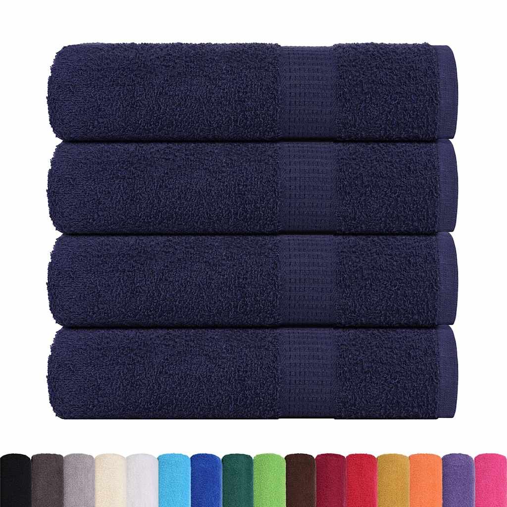 Asciugamani Vidaxl 4 ST 50x100 cm 360 g m² 100% cotone blu navy