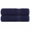 Vidaxl douchehanddoeken frogn 2 st 70x140 cm 360 g m² marineblauw