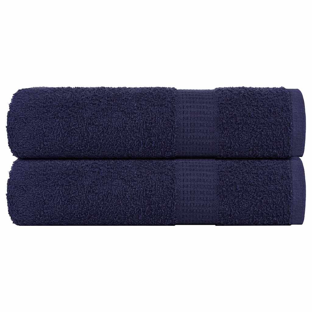 Vidaxl Asciugamani per doccia 2 ST 70x140cm 360 g m² 100% cotone blu navy