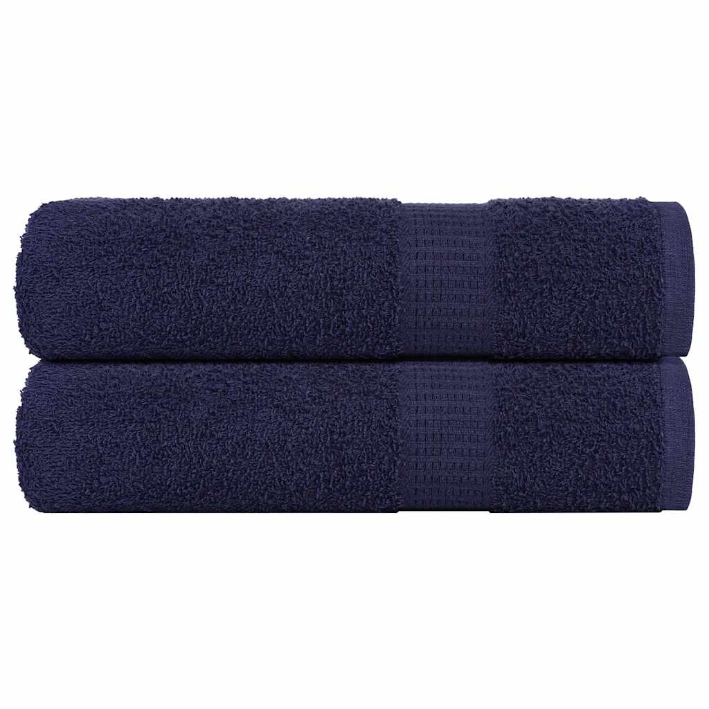 Toallas de ducha Vidaxl 2 st 70x140cm 360 g m² 100% Algodón azul marino