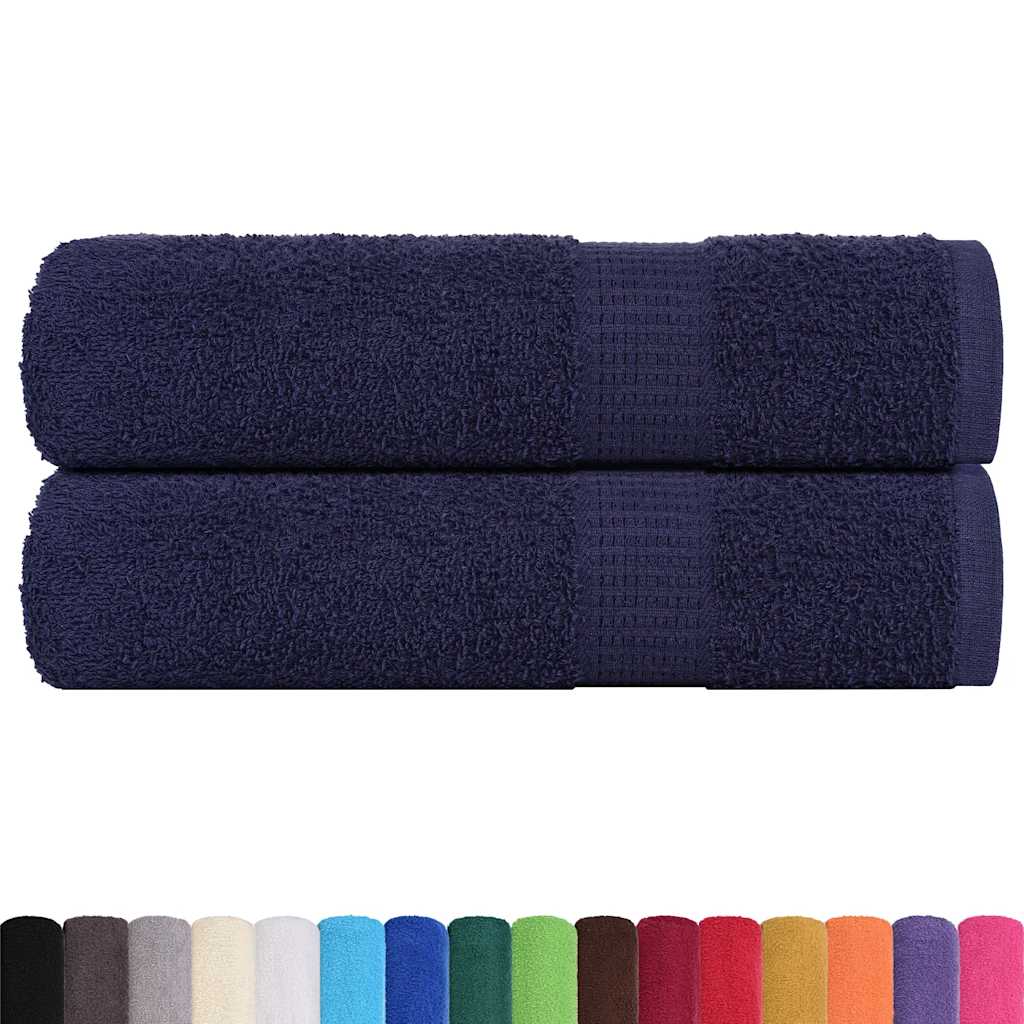 Toallas de ducha Vidaxl 2 st 70x140cm 360 g m² 100% Algodón azul marino