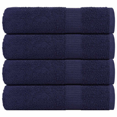 Vidaxl Asciugamani per doccia 4 ST 70x140cm 360 g m² 100% cotone blu navy