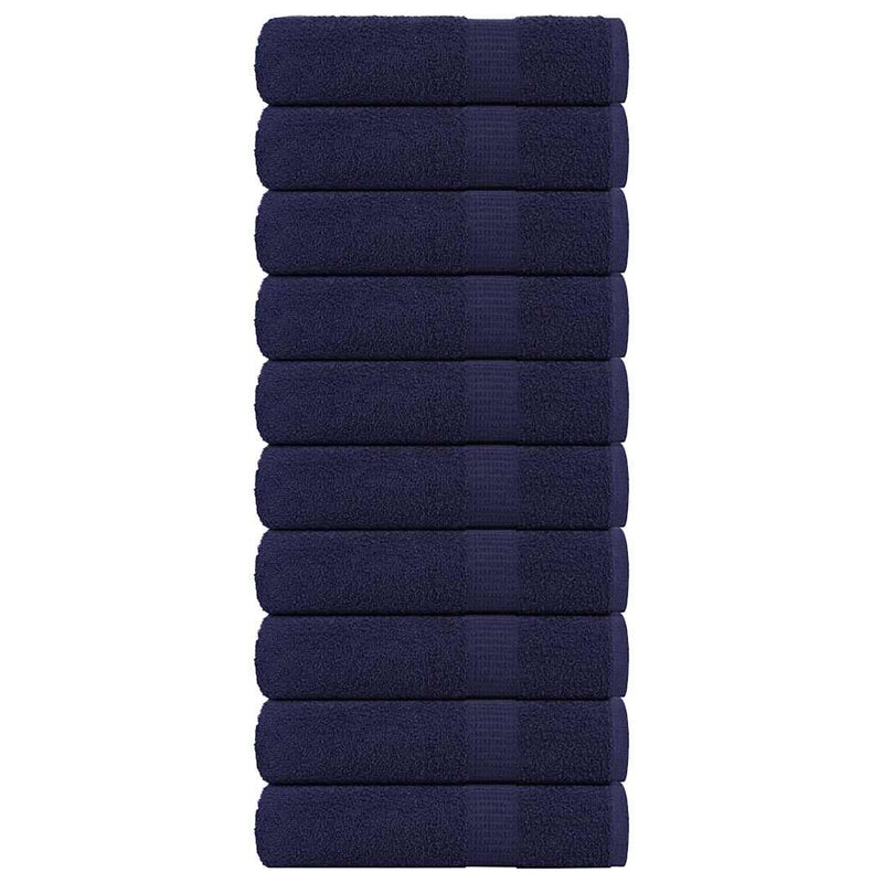 Vidaxl douchehanddoeken 10 st 70x140cm 360g m² 100% katoen marineblauw