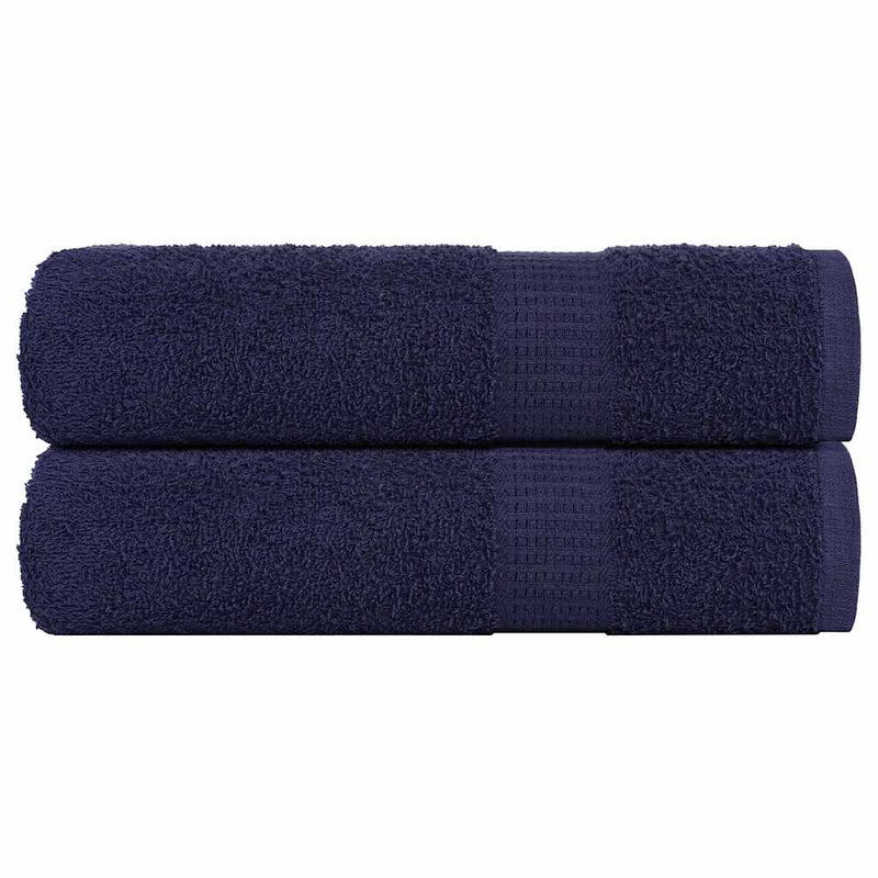 Asciugamani da bagno Vidaxl 2 ST 100x150 cm 360 g m² 100% cotone blu navy