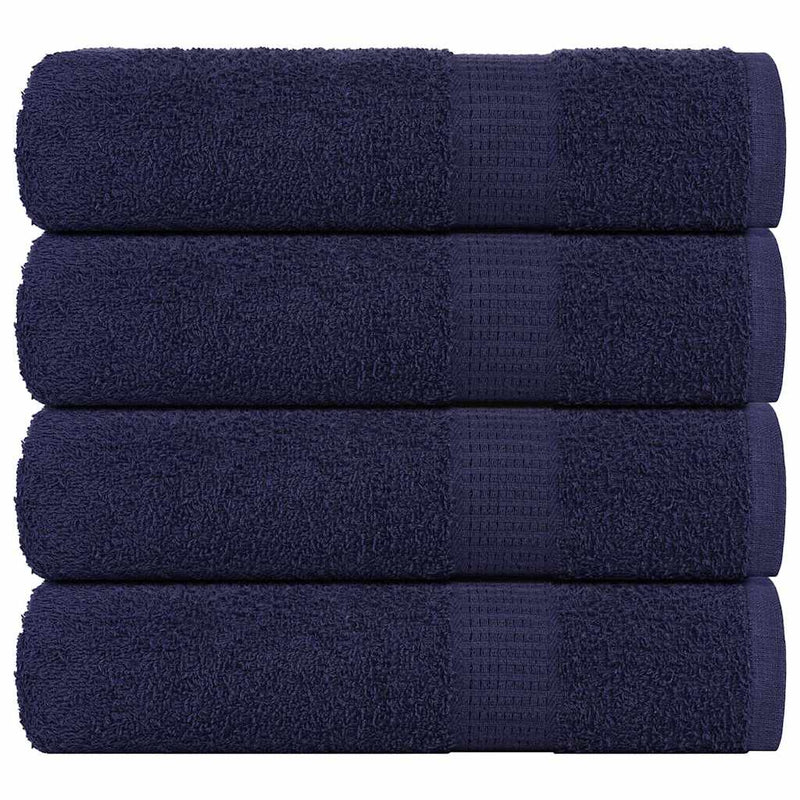 Asciugamani da bagno Vidaxl 4 St 100x150 cm 360 g m² 100% cotone blu navy