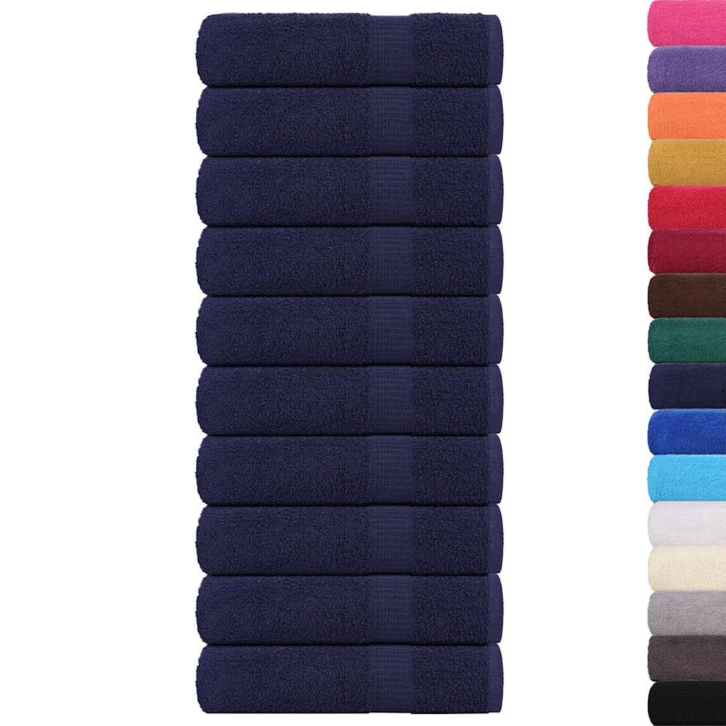 Asciugamani da bagno Vidaxl 10 PC 100x150 cm 360 g m² 100% cotone blu navy