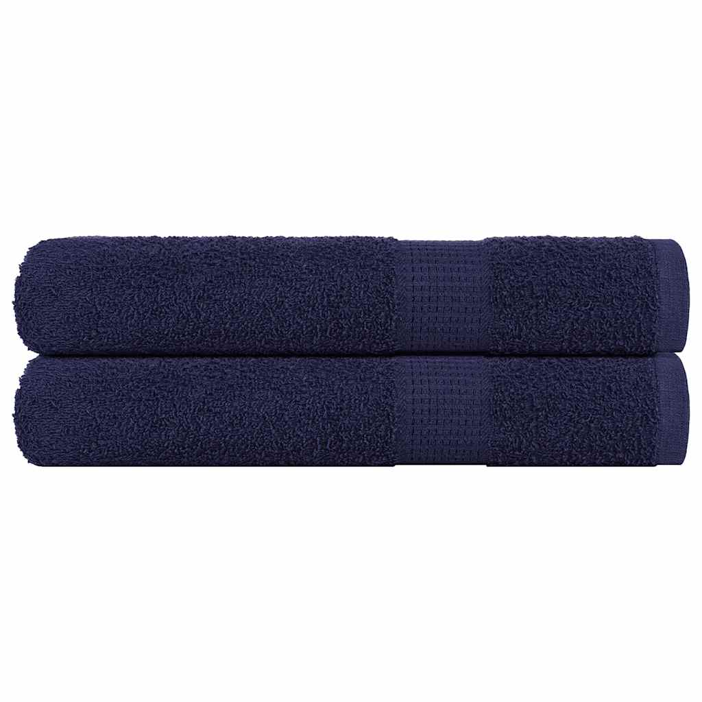 Vidaxl sauna asciugamani 2 ST 80x200 cm 360 g m² 100% cotone blu navy