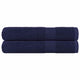 Toallas de sauna de Vidaxl 2 st 80x200 cm 360 g m² 100% azul marino de algodón azul