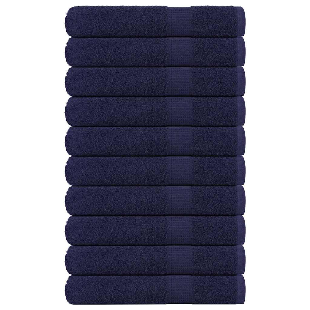 Vidaxl sauna asciugamani 10 st 80x200cm 360 g m² 100% cotone blu navy