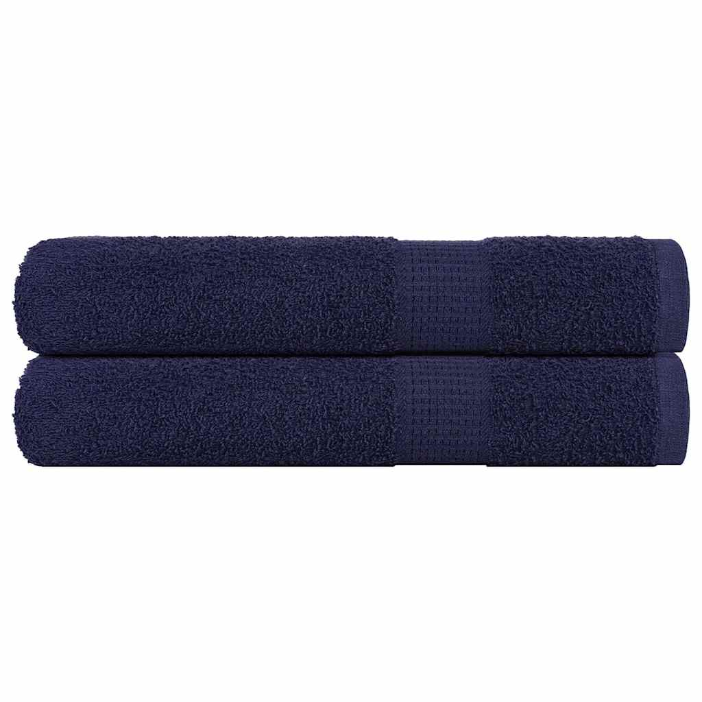 Asciugamani vidaxl 2 pezzi 100x200 cm 360 g m² 100% cotone blu navy