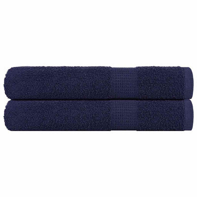 Toallas Vidaxl 2 pcs 100x200 cm 360 g m² 100% azul marino de algodón azul