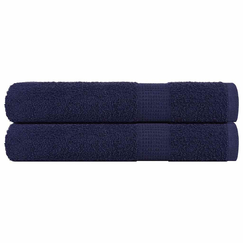 Asciugamani vidaxl 2 pezzi 100x200 cm 360 g m² 100% cotone blu navy