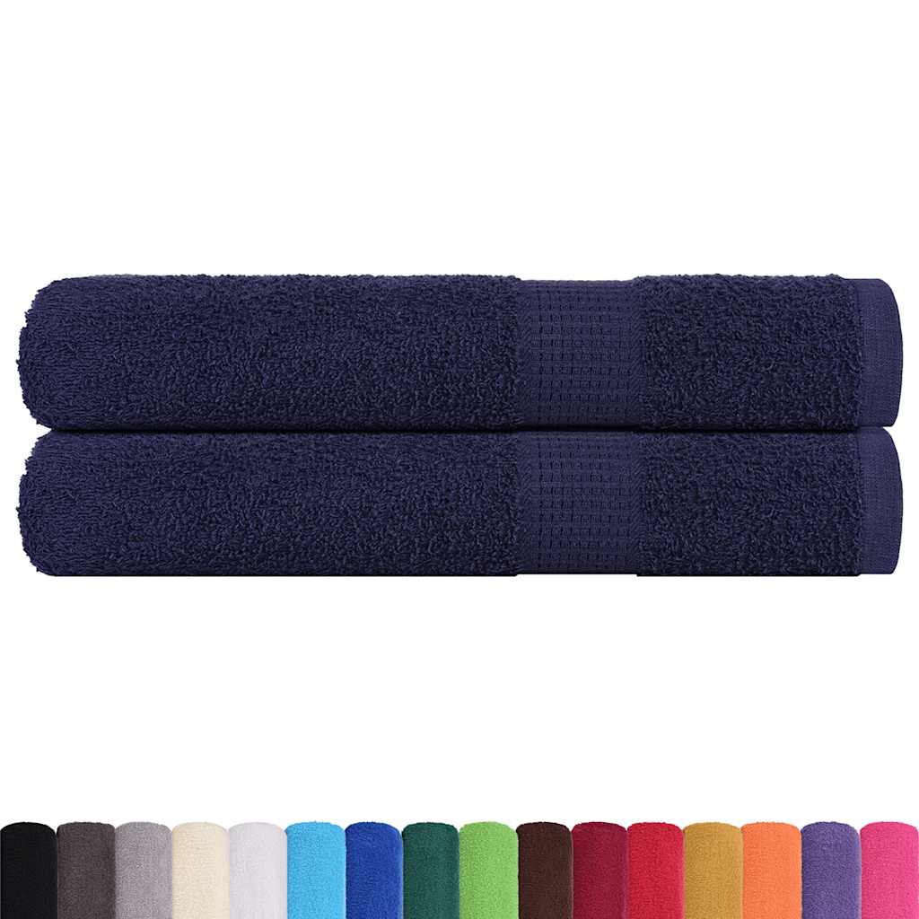 Asciugamani vidaxl 2 pezzi 100x200 cm 360 g m² 100% cotone blu navy