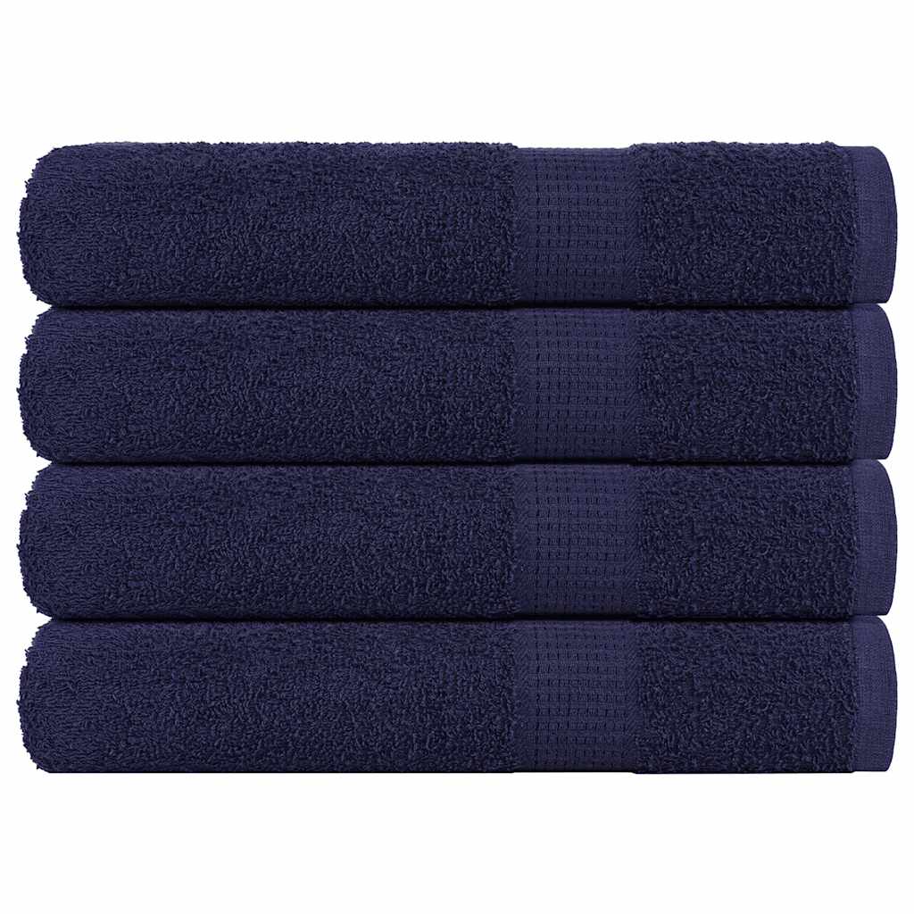 Toallas Vidaxl 4 PCS 100x200 cm 360 g m² 100% Algodón azul marino