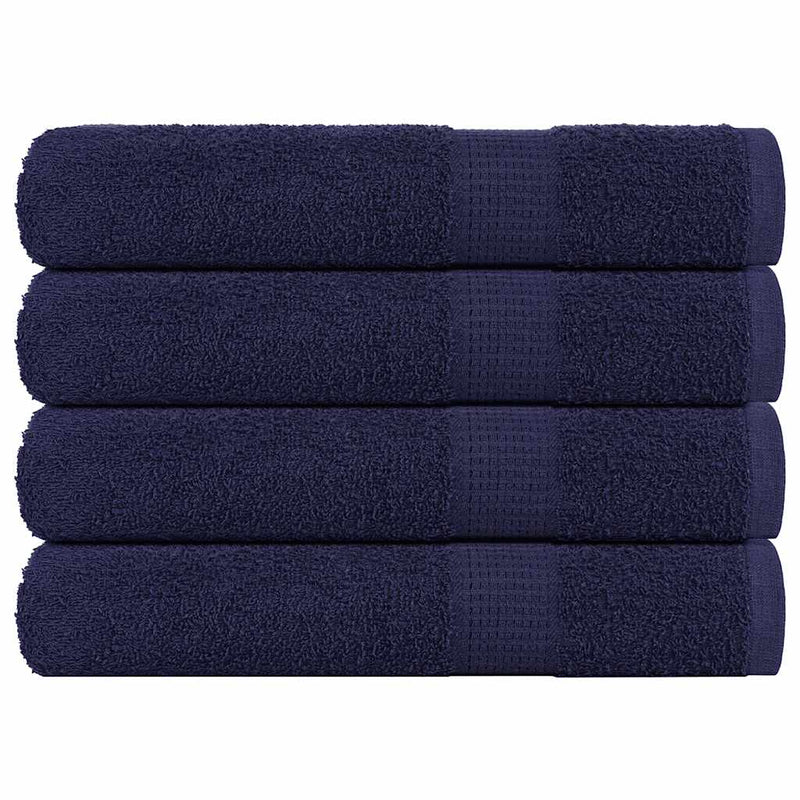 Asciugamani vidaxl 4 pezzi 100x200 cm 360 g m² 100% cotone blu navy