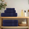 Asciugamani vidaxl 4 pezzi 100x200 cm 360 g m² 100% cotone blu navy
