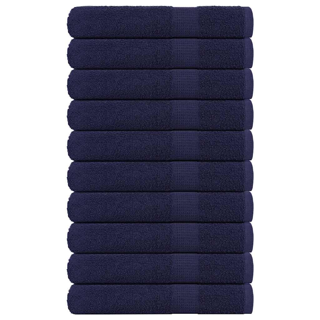 Asciugamani Vidaxl 10 PC 100x200 cm 360 g m² 100% cotone blu navy