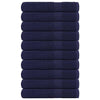 Asciugamani Vidaxl 10 PC 100x200 cm 360 g m² 100% cotone blu navy