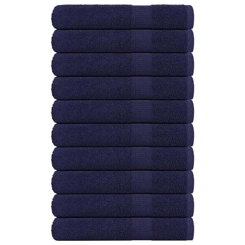 Asciugamani Vidaxl 10 PC 100x200 cm 360 g m² 100% cotone blu navy