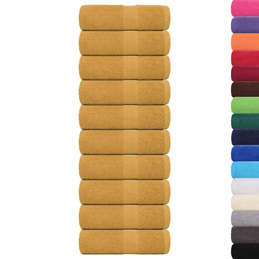Vidaxl Guest Wipes da 10 pezzi 30x50 cm 360 g m² 100% in oro di cotone