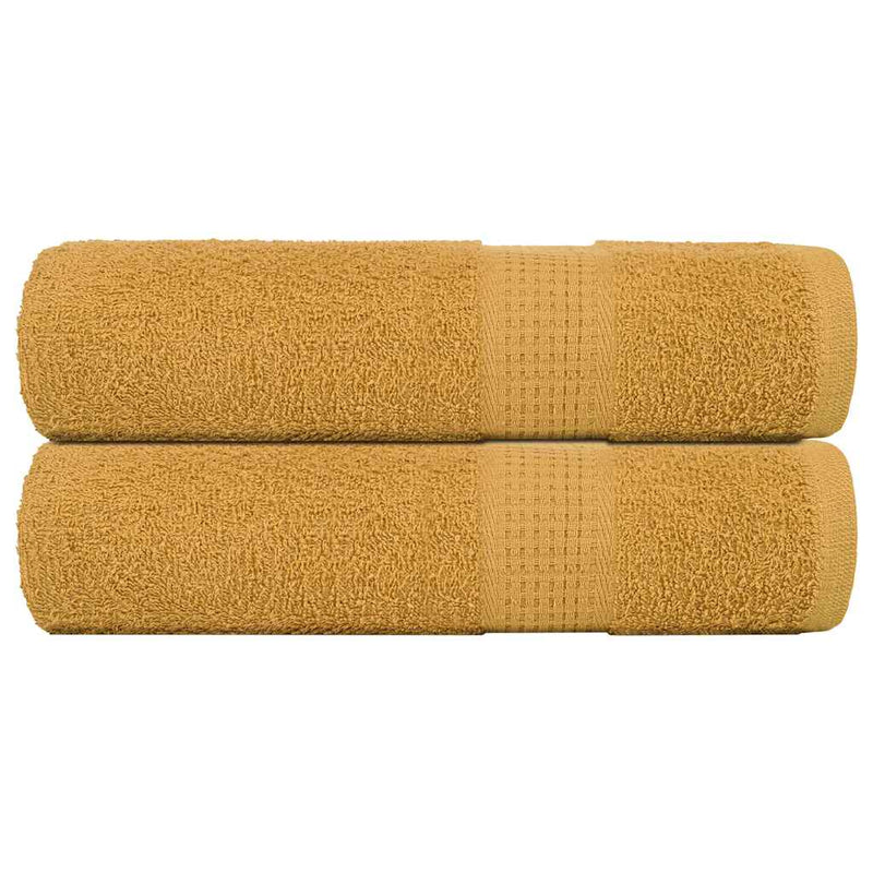 Asciugamani Vidaxl 2 ST 50x100 cm 360 g m² 100% in oro di cotone colorato