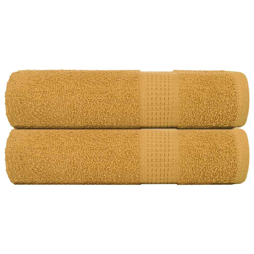 Asciugamani Vidaxl 2 ST 50x100 cm 360 g m² 100% in oro di cotone colorato