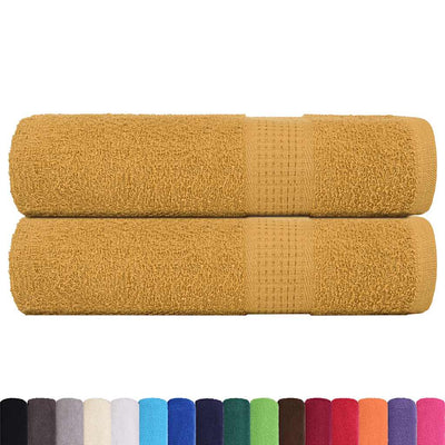 Asciugamani Vidaxl 2 ST 50x100 cm 360 g m² 100% in oro di cotone colorato