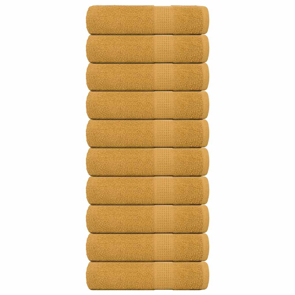 Asciugamani Vidaxl 10 ST 50x100 cm 360 g m² 100% in oro di cotone