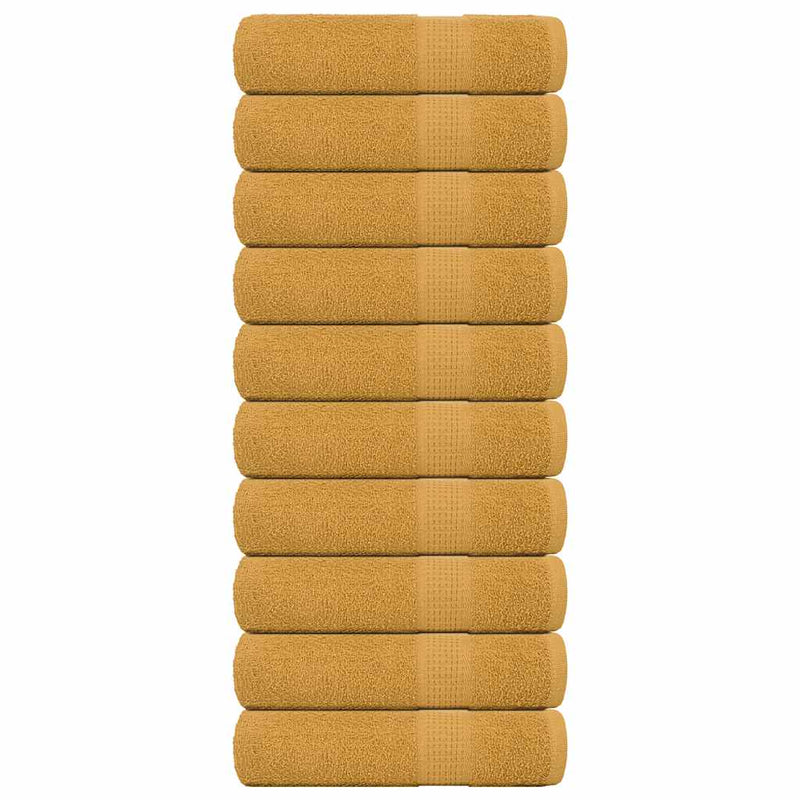 Toallas Vidaxl 10 st 50x100 cm 360 g m² 100% de oro de algodón