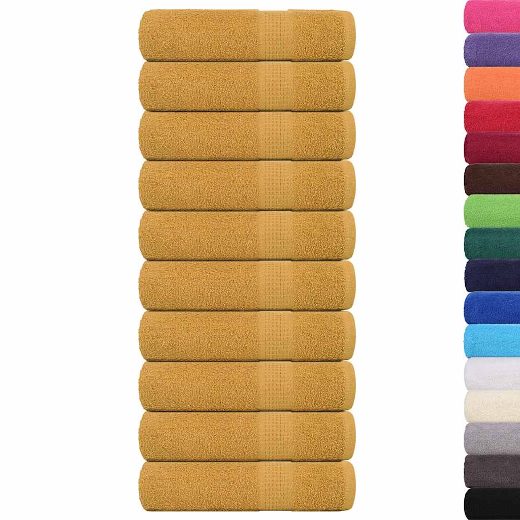 Toallas Vidaxl 10 st 50x100 cm 360 g m² 100% de oro de algodón