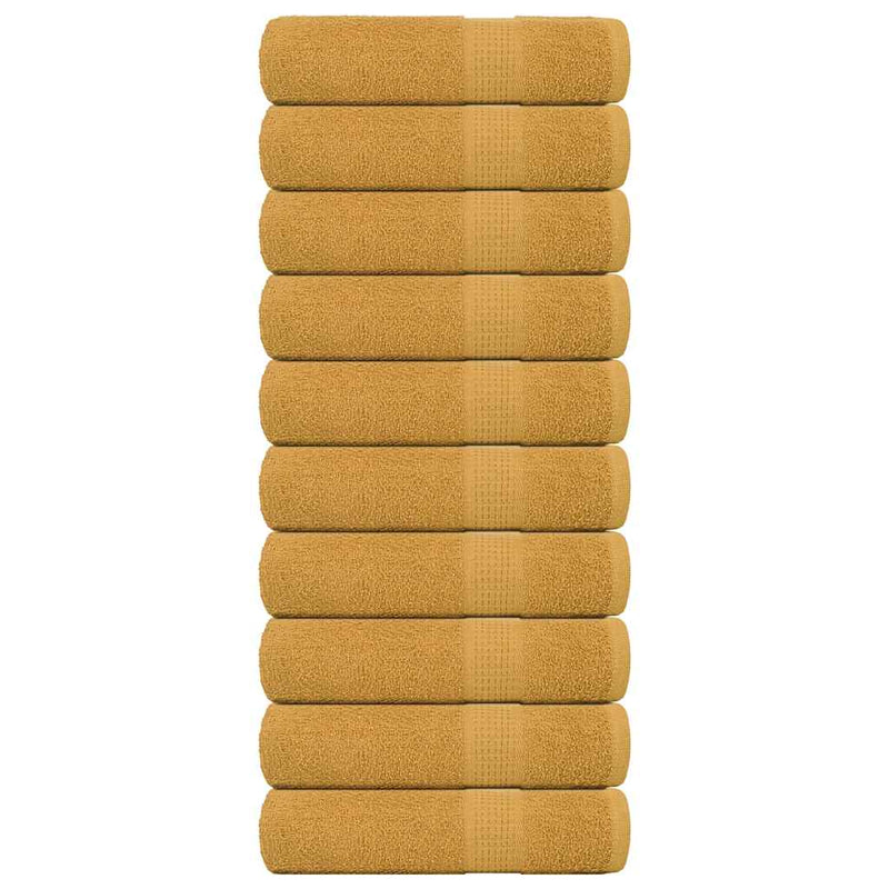 Vidaxl Asciugamani per doccia 10 ST 70x140cm 360 g m² 100% in oro di cotone