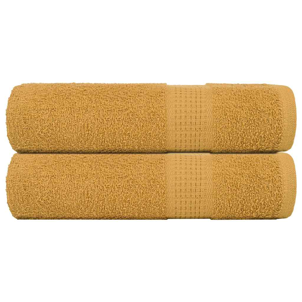 Toallas de baño Vidaxl 2 PCS 100x150 cm 360 g m² 100% de oro de algodón