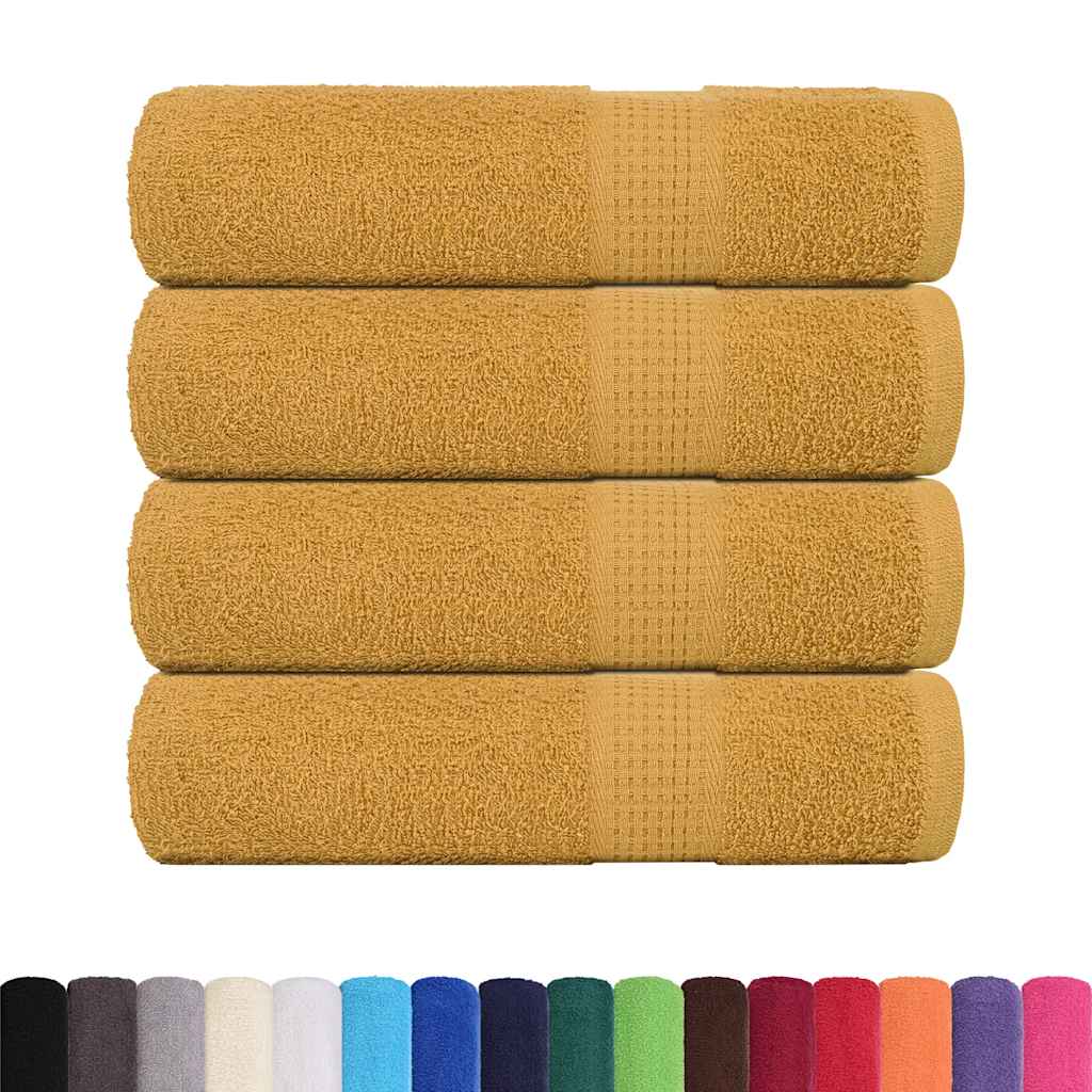 Toallas de baño Vidaxl 4 PCS 100x150 cm 360 g m² 100% de oro de algodón