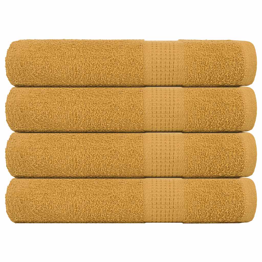 Toallas de sauna Vidaxl 4 st 80x200 cm 360 g m² 100% de oro de algodón