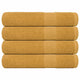 Toallas de sauna Vidaxl 4 st 80x200 cm 360 g m² 100% de oro de algodón