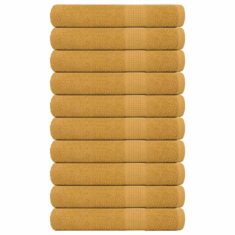 Asciugamani di sauna Vidaxl 10 ST 80x200cm 360 g m² 100% in oro di cotone