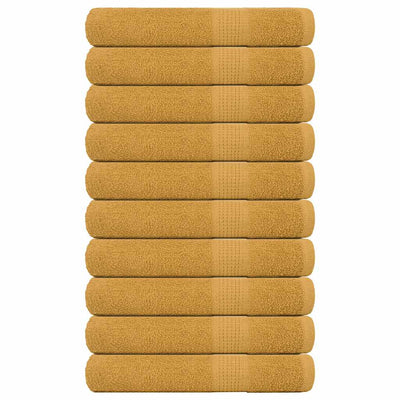 Vidaxl saunahanddoeken frogn 10 st 80x200 cm 360 g m² goud