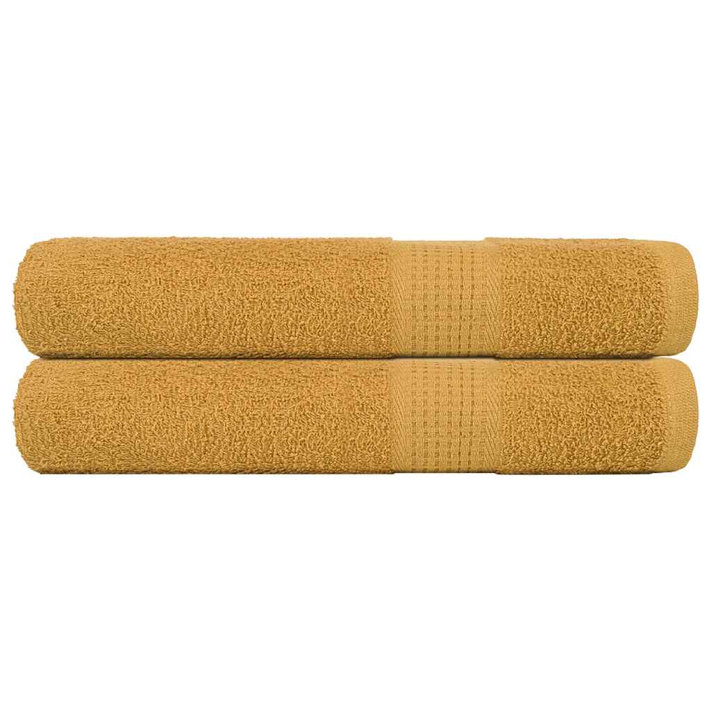 Toallas Vidaxl 2 pcs 100x200 cm 360 g m² 100% de oro de algodón