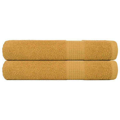 Vidaxl handdoeken frogn 2 st 100x200 cm 360 g m² goud