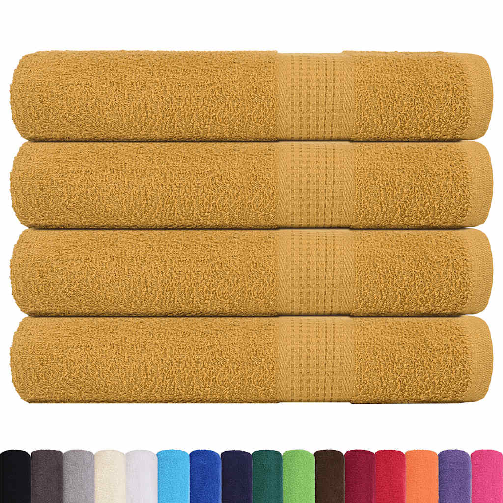 Asciugamani Vidaxl 4 ST 100x200 cm 360 g m² 100% in oro di cotone