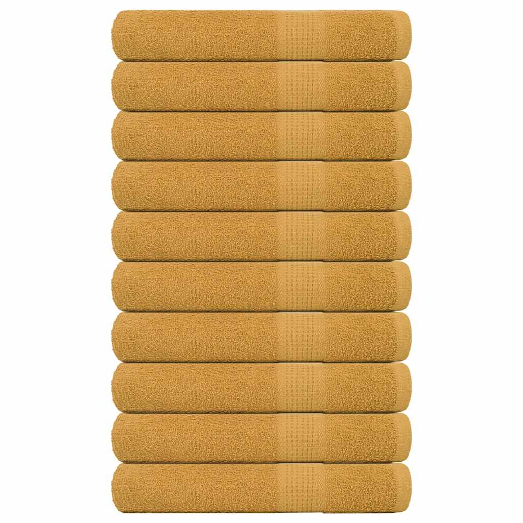 Toallas Vidaxl 10 PCS 100x200 cm 360 g m² 100% de oro de algodón