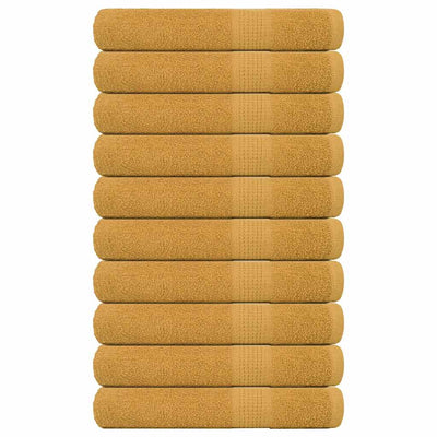 Toallas Vidaxl 10 PCS 100x200 cm 360 g m² 100% de oro de algodón