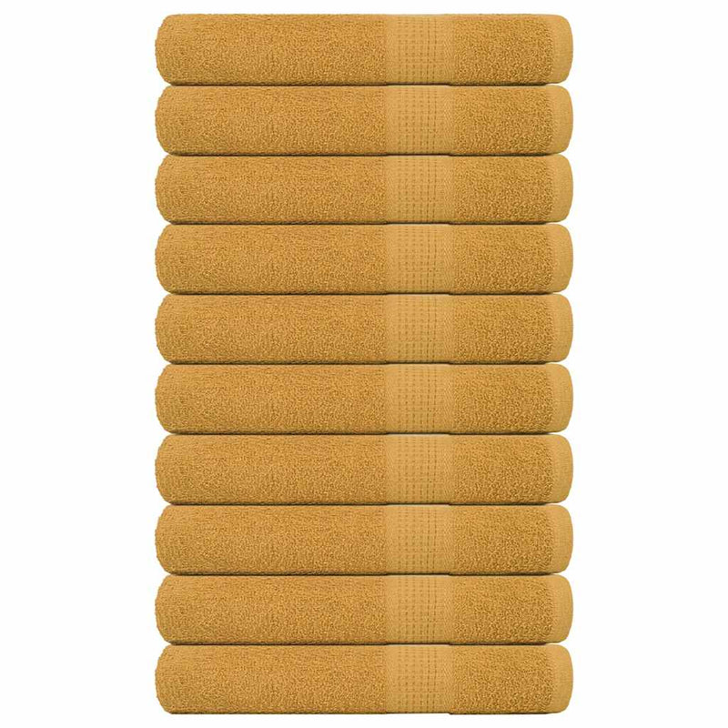 Toallas Vidaxl 10 PCS 100x200 cm 360 g m² 100% de oro de algodón
