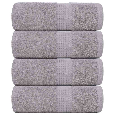 Toallitas de jabón Vidaxl 4 ST 30x30 cm 360 g m² 100% de algodón gris