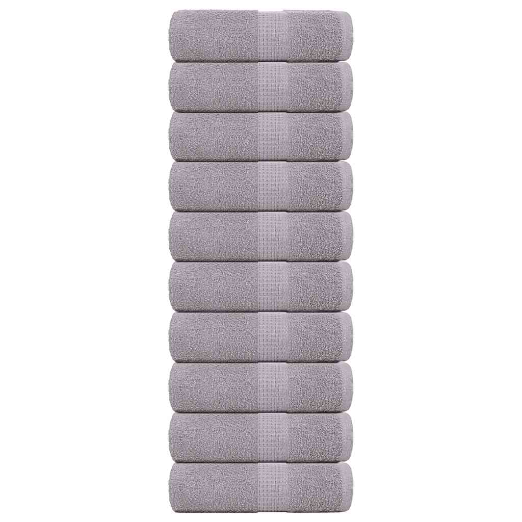 Toallitas de jabón Vidaxl 10 st 30x30 cm 360 g m² 100% de algodón gris