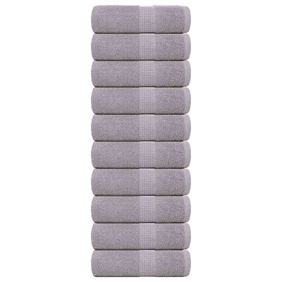 Toallitas de jabón Vidaxl 10 st 30x30 cm 360 g m² 100% de algodón gris