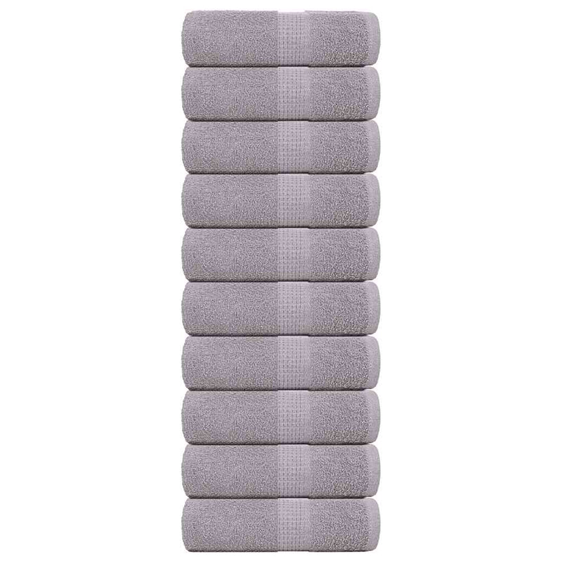 VIDAXL SALPA DI SPACHE 10 ST 30x30 cm 360 g m² 100% di cotone grigio