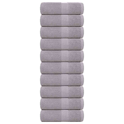 VIDAXL SALPA DI SPACHE 10 ST 30x30 cm 360 g m² 100% di cotone grigio