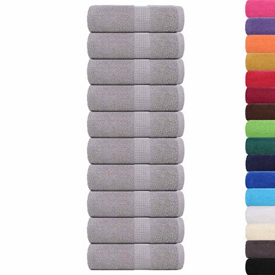 VIDAXL SALPA DI SPACHE 10 ST 30x30 cm 360 g m² 100% di cotone grigio