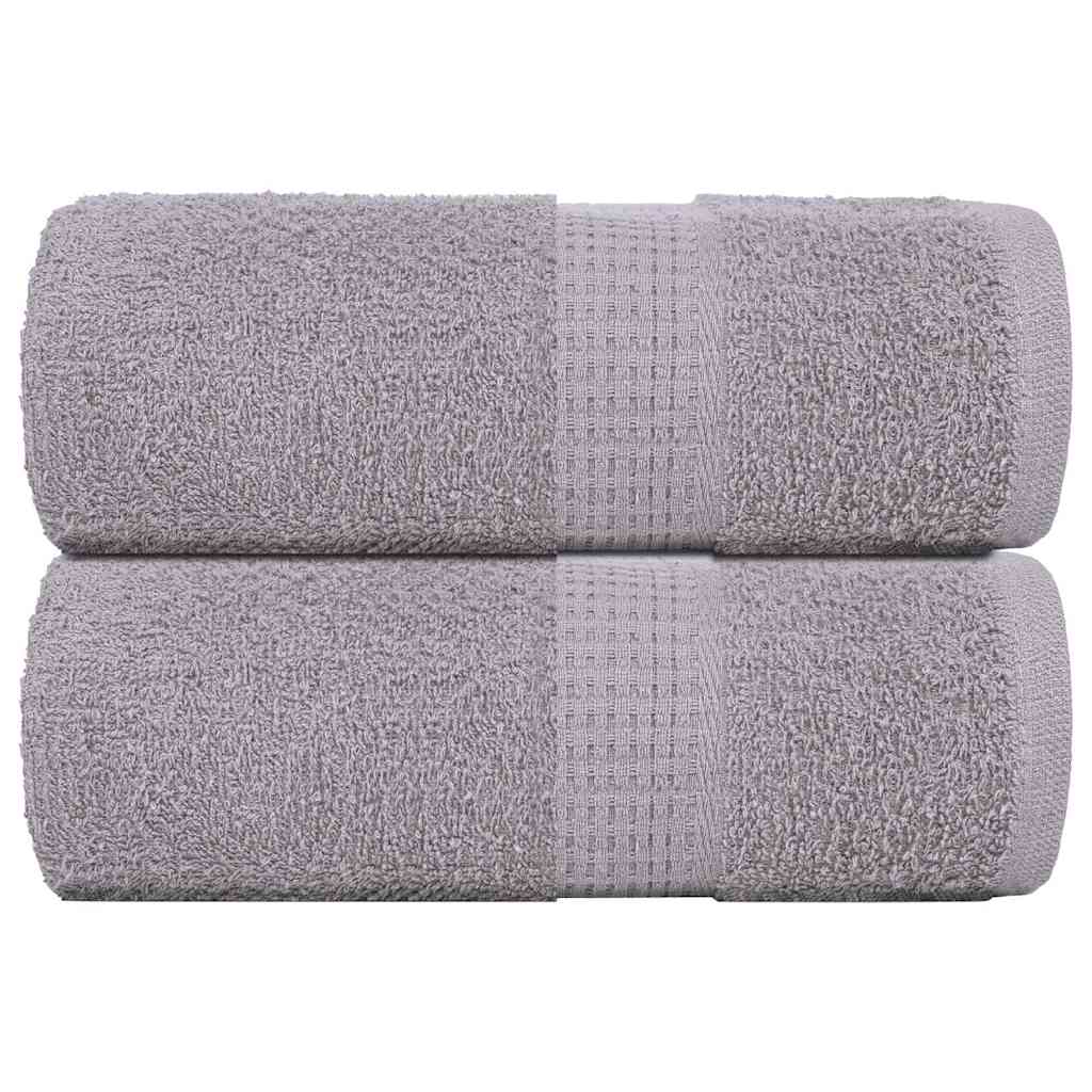 Toallitas invitadas de Vidaxl 2 pcs 30x50 cm 360 g m² 100% de algodón gris